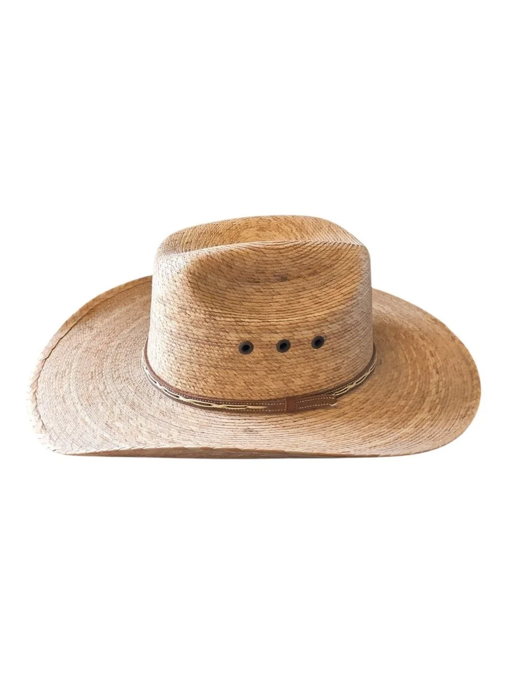 Atwood Straw Cowboy Hat Western 6 3/8 Hereford Low Crown Long Oval Mexico